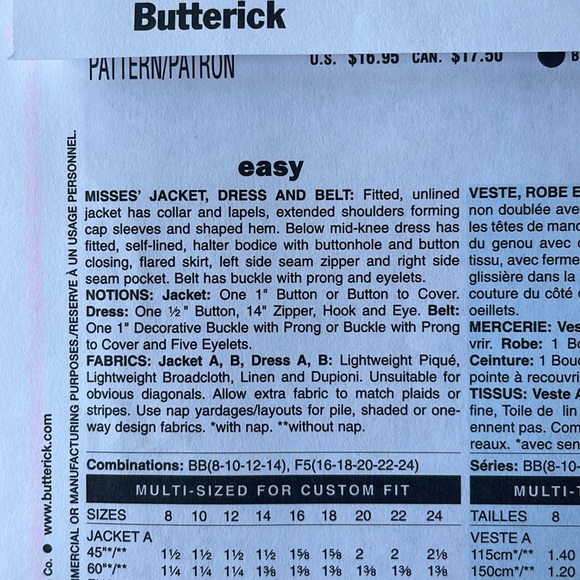 Butterick B5214 Retro '47 sewing pattern, forties style halter dress & jacket - Picture 5 of 7